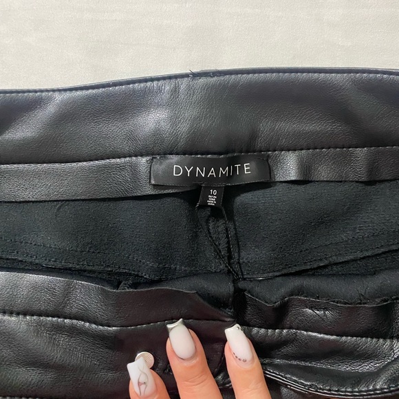 Dynamite Faux Leather Straight Pants - Picture 6 of 15